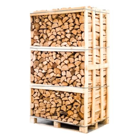 Palette 1.8RM kammergetrocknetes gespalten Eiche Brennholz 33cm